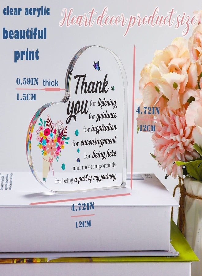 BdayPtion Christmas Thank You Boss Teacher Gifts for Women, Xmas Principal Teacher Appreciation Gift, Coworker Boss Lady Therapist Supervisor Mentor Secretary Gift Acrylic Plaque Office Desk Decoration - Image 2